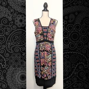 Nicole by Nicole Miller Empirical Print Dress L